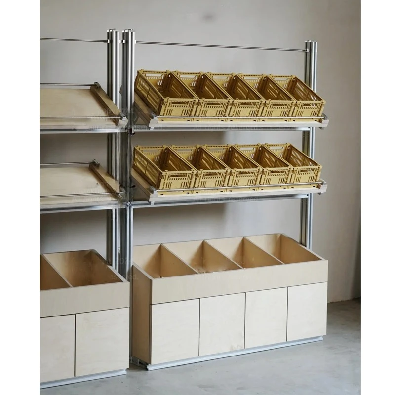 Simple three-dimensional cabinet birch hole board shelf floor-to-ceiling multi-layer display rack household