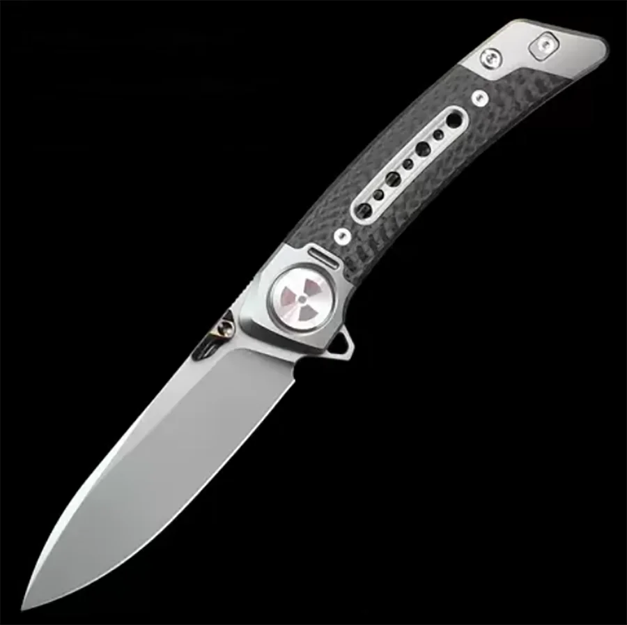 LEMIFSHE JR9610 Flipper Folding Knife M390 Blade Titanium Alloy Handle Outdoor Camping Survival Kitchen Multifunctional EDC Tool