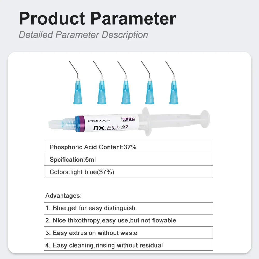 Dental Etchant Gel 37% fosforowy żel do trawienia kwasem dentystycznym Etchant Agent Dental ortodontyczny klej lekki utwardzający zęby Bond