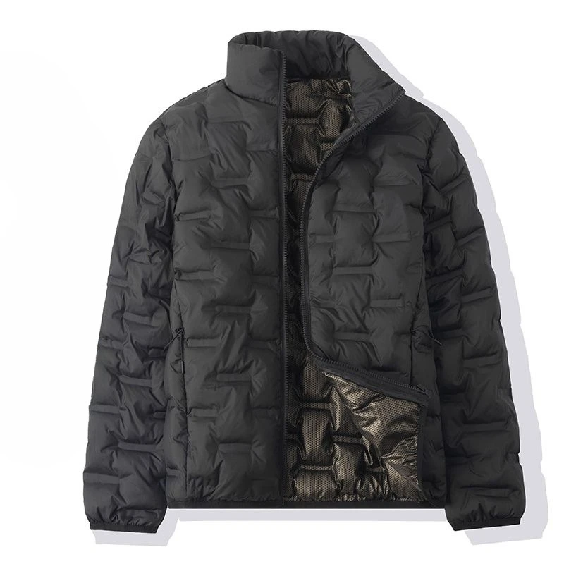 Men Women Winter Graphene Thermal Liner Jacket Couple Outdoor Lightweight Warm Stand Collar Padded Coat