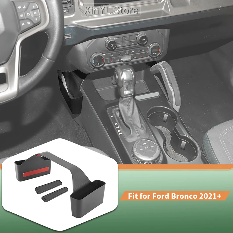 

Black Center Console Organizer Tray For Ford Bronco 2/4 Door Gear Shift Storage Box Interior Storage Accessories