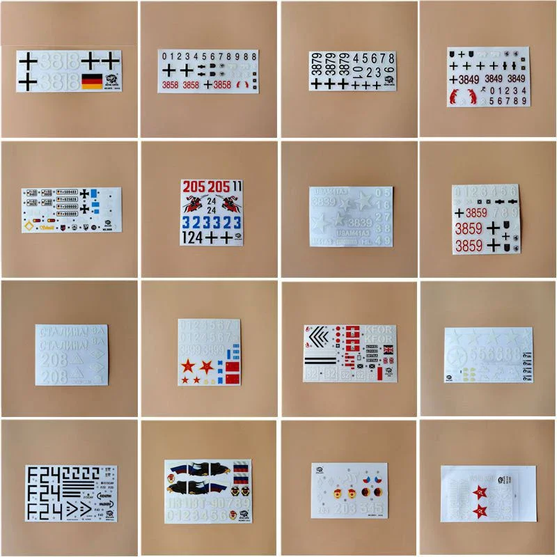 Henglong 1/16 RC Tank Decals & Sticker 3818.3819.3838.3839.3878.3879.3888A.3889.3898.3899.3908.3909.3918.3938.3939 Etc