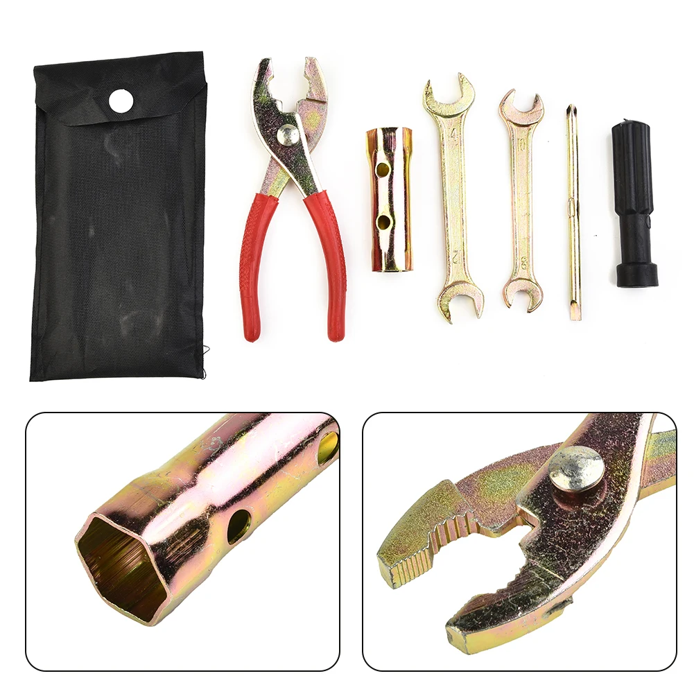 

5-Piece Motorcycle Mechanic Tool Kit with Wrench Pliers Socket Remover and Zippered Storage Bag for Honda CB599 CBR650FA