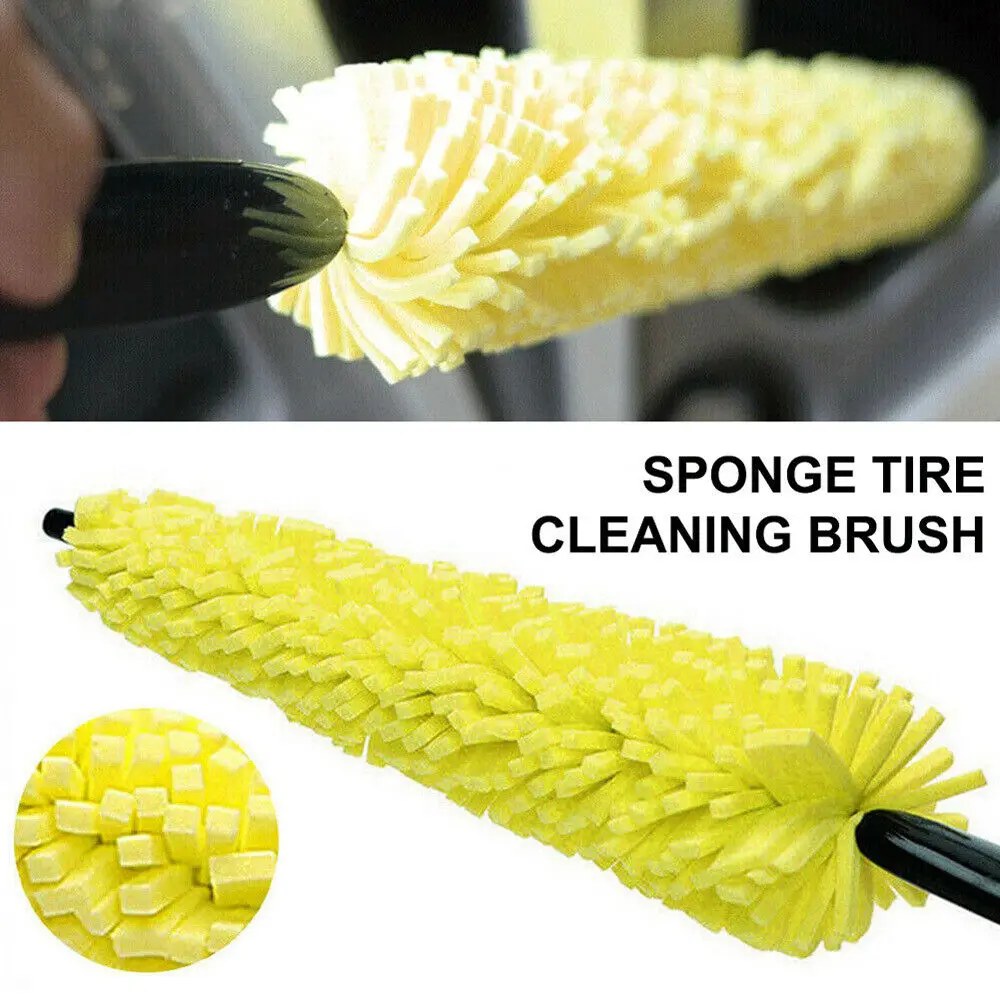 

1pc Car Wheel Cleaner Brush Tire Rim Cleaning Tool Auto Scrub Washing Vehicle Washer Dust Cleaner Sponge Car Washer