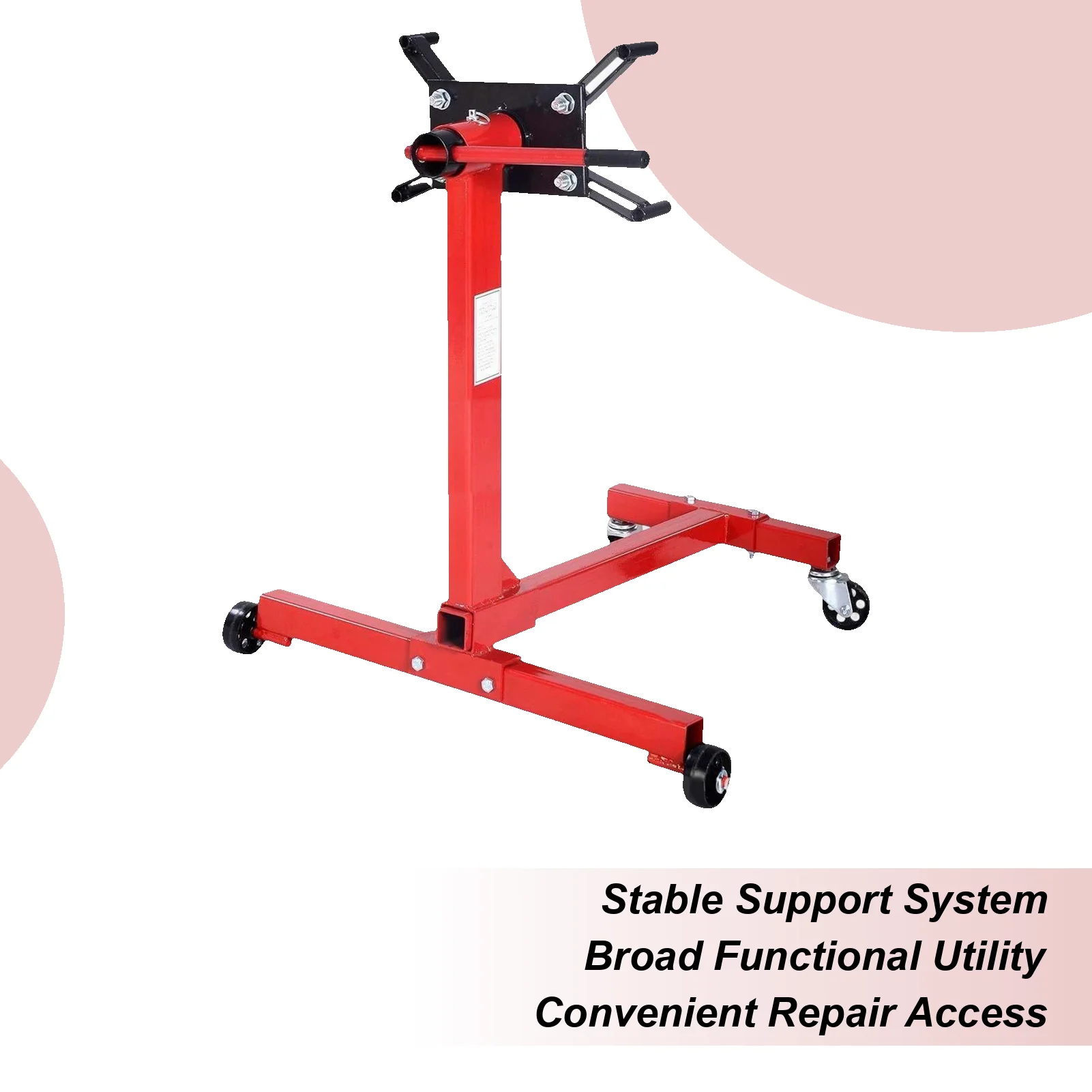 

Engine Stand 1000LBS Capacity Steel Bracket Holder Engine Lift Stand For Automotive SUV Truck Repair Shop Garage Maintenance