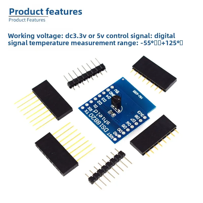 DS18B20 Temperature Sensor Module Digital Thermometer For D1 Mini WiFi Board