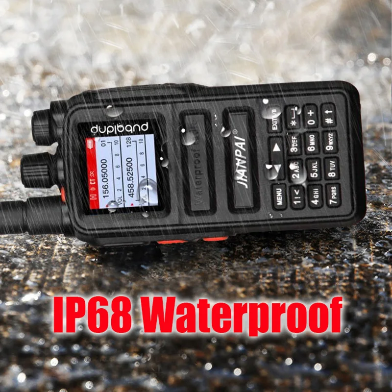 JIANPAI 8600UV Walkie Talkie dwuzakresowy IP68 wodoodporne przenośne radiotelefony o dużej mocy 6800mAh automatyczna częstotliwość