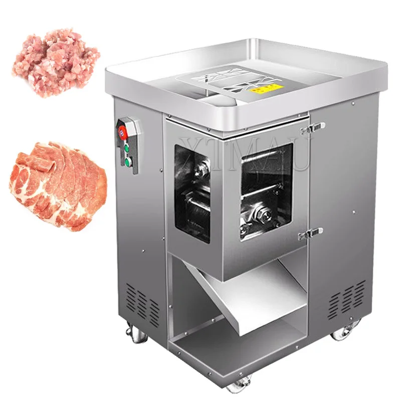 Electric Restaurant Use Food Pork Meat Slicer Machine Chicken Breast Fresh Beef Slicing Strip Shredded Cutter Cutting Maker