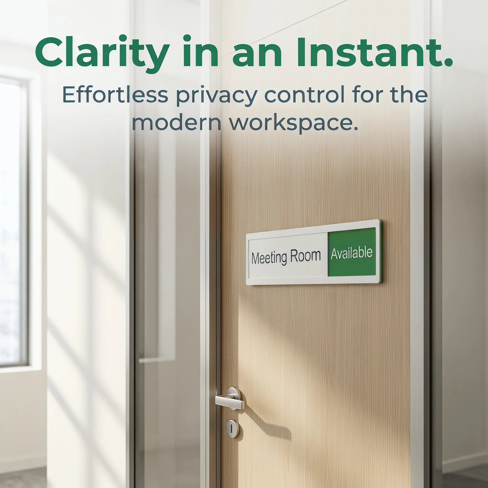 Meeting Room Door Sign Acrylic Privacy Slider Indicator Occupied Vacant Status Switch for Office Conference Room Business Door