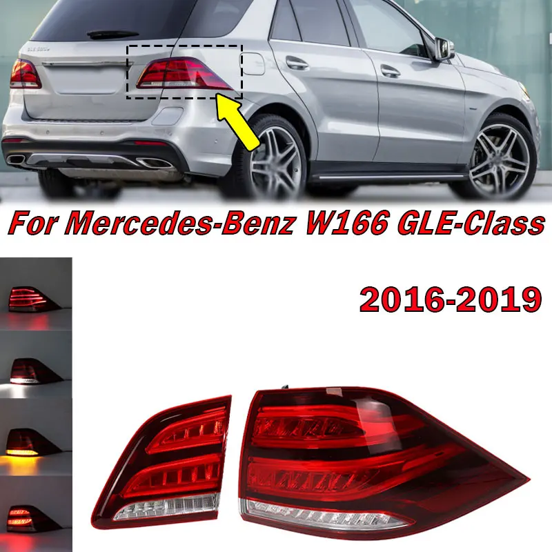 Akcesoria samochodowe światło tylne LED do Mercedes-Benz W166 GLE-Class GLE320 GLE350 GLE400 GLE500 2016-2019 Auto tylne światło A1669065701