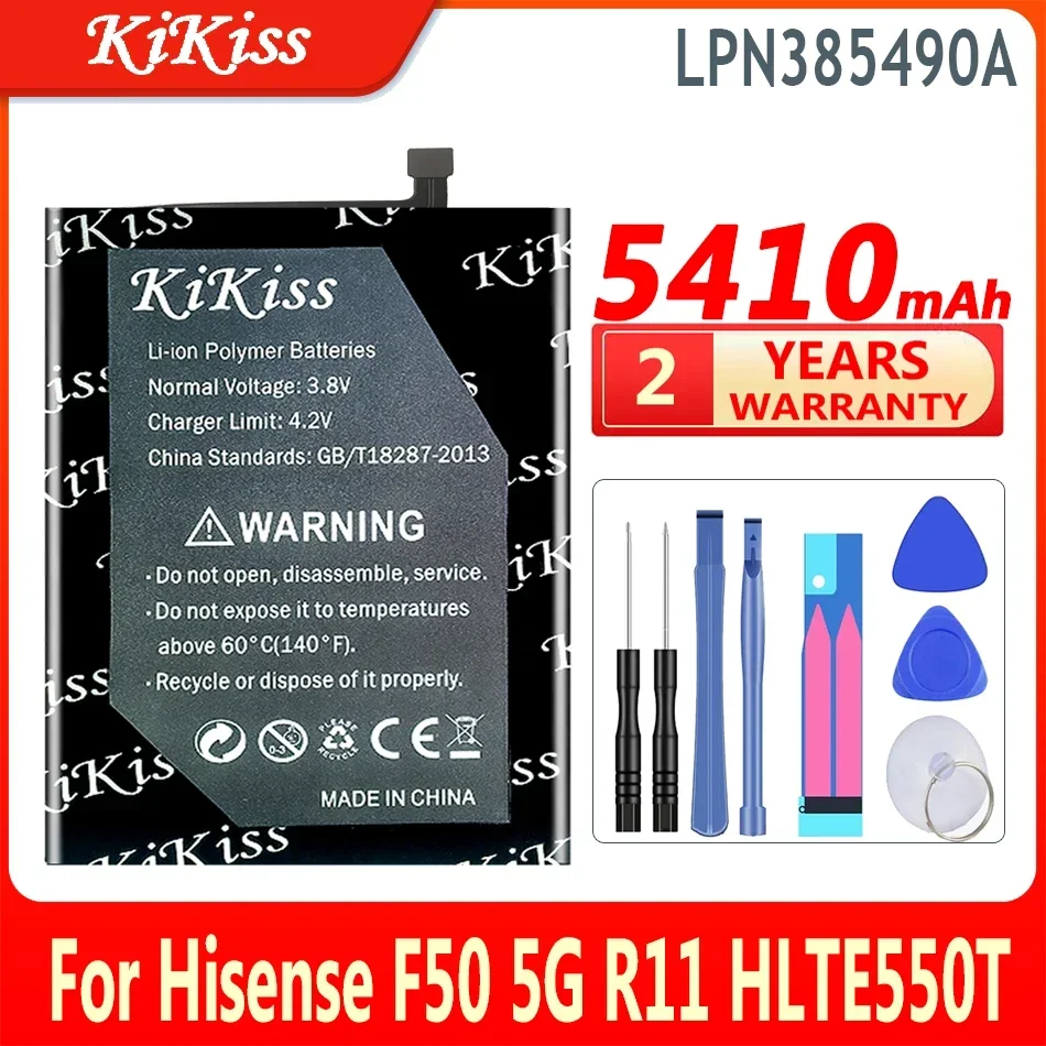 

Аккумулятор большой емкости 5410 мАч KiKiss LPN385490A для Hisense R11 HLTE550T HNR550T F50 5G Bateria