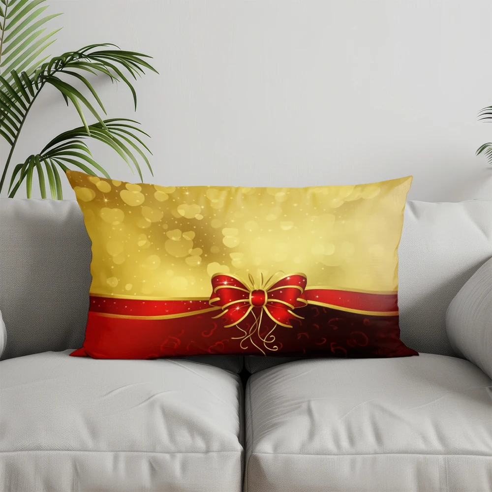 ديكور المنزل عيد الميلاد الانحناء والحلي المخدة مناسبة ل أريكة غرفة نوم سيارة وسادة غطاء وسادة وسادة الظهر المستطيلة