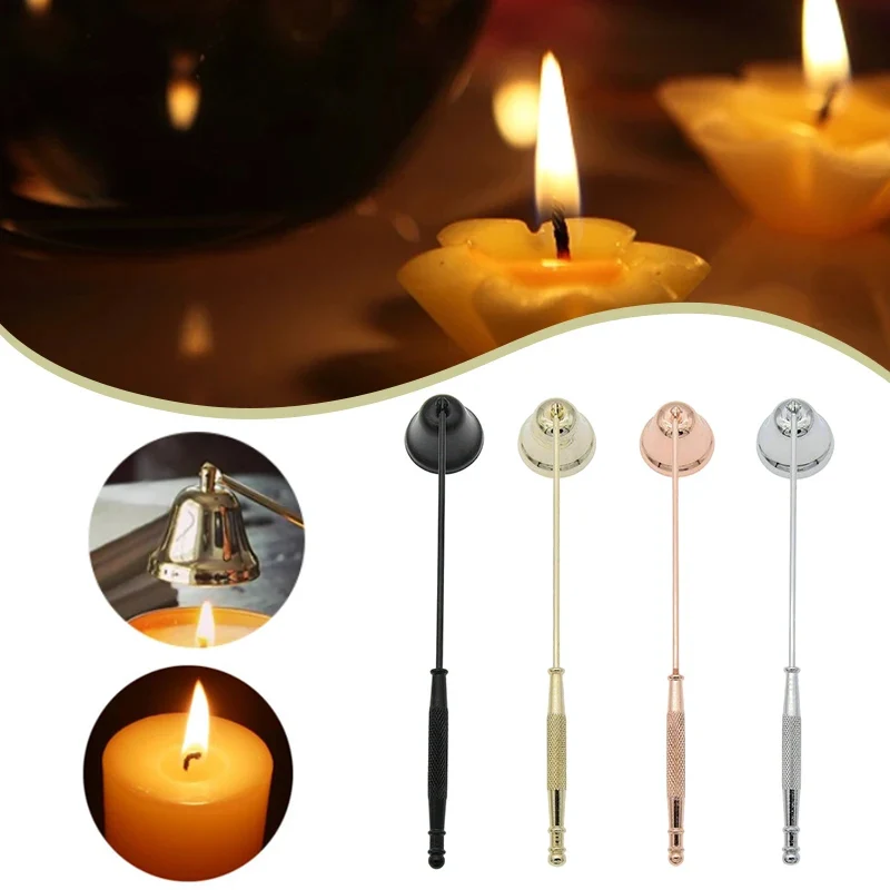 Candle Snuffer Tool Long Handle Bell Extinguisher Accessory Wicks Out Steel Extinguish Candle Stainless Putting Accessories