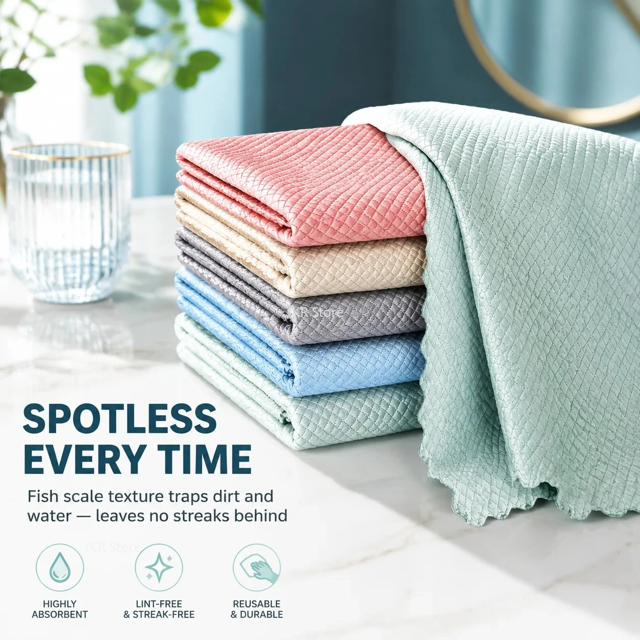 Lint-Free Microfiber Cleaning Cloth 10/20pcs Glass Rag Reusable Polishing Cloth for Windows Car Kitchen Mirror