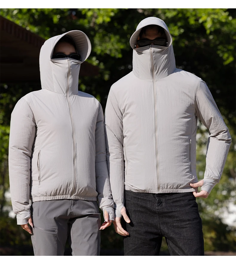 Summer Hooded Air-Conditioning Workwear with Fan Cooling, Outdoor Temperature-Reducing Breathable Hat-Brim Sun Protection Clothi