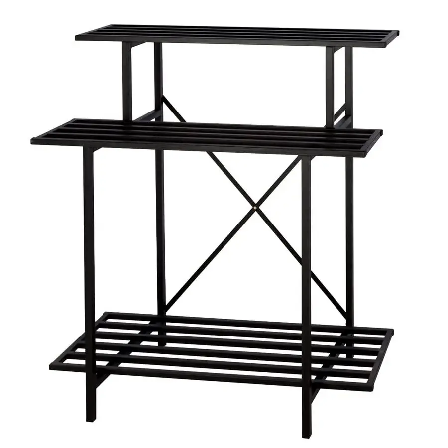

3 Tier Sturdy Plant Stand SpaceSaving Heavy Duty Plant Holder for Home Indoor and Outdoor, L35.43 xW17.32 x H39.37 inch, 660 LB