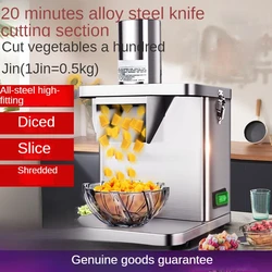 Automatic Food Chopper: Electric Vegetable Slicer, Potato Cutter, Fruit Dicer, Radish Slicer, Home and Commercial Food Processor