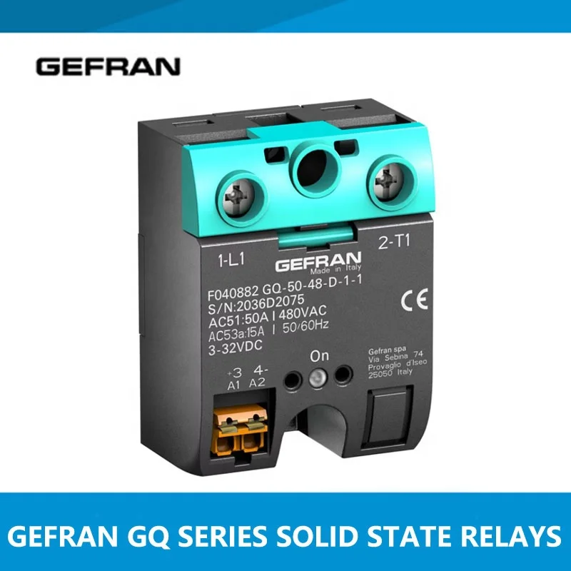 ORIGINAL GEFRAN SSR GQ-50-48-D-1-1 GQ-90-48-D-1-1 SINGLE PHASE SOLID STATE RELAYS