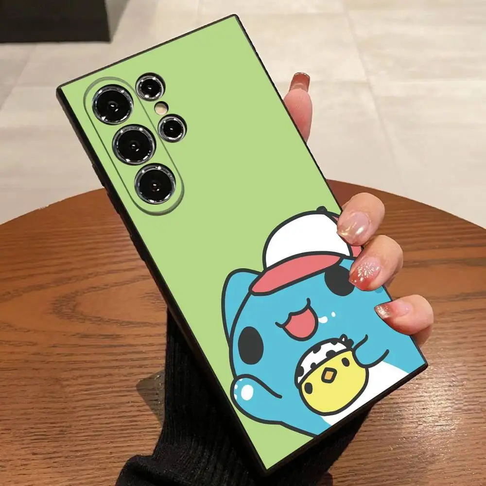 B-BugCat C-Capoo Cat حافظة هاتف لطيفة لهاتف سامسونج S22، S24، S20، S25، S23، S30، S21، Ultra، Plus، 5G، Fe، Lite غطاء أسود #3