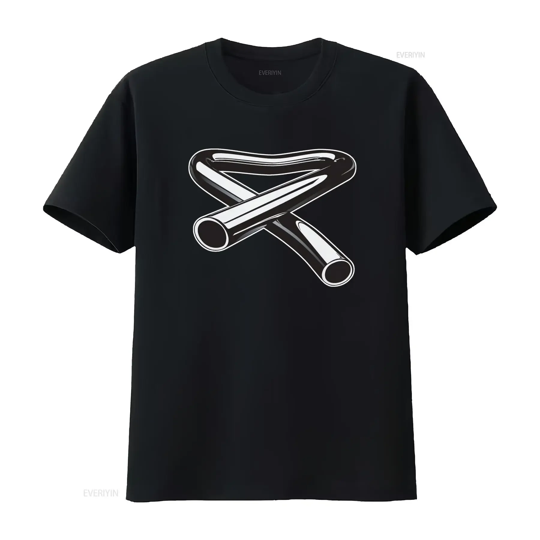 Camiseta masculina de algodão da marca Mike Oldfield Tubular Bells 2018, estilo vintage, lavada, versátil, elástica e confortável.