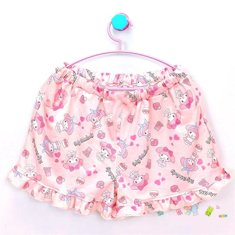 سانريوس لطيف السراويل مرحبا كيتي الكرتون السراويل فتاة فضفاضة أزياء عارضة مريحة للتنفس رقيقة نمط الاتجاه الراقية الهدايا #1