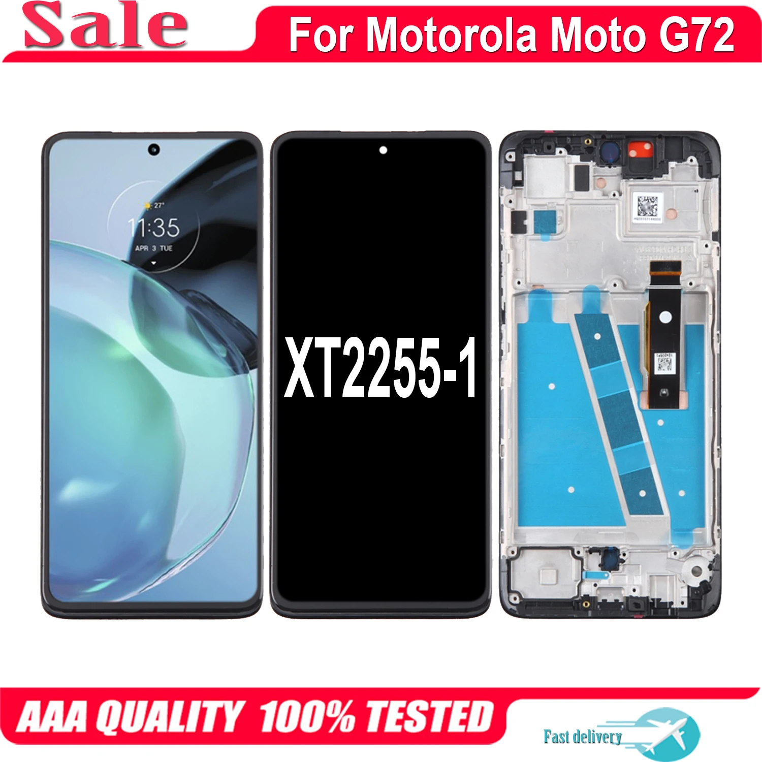 

6.6'' Original For Motorola Moto G72 XT2255-1 LCD Display Touch Screen Replacement Digitizer Assembly