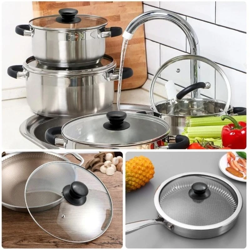 

02DC Set of 4 Sturdy Plastic Lid Handles for Daily Cooking and Camping Gear