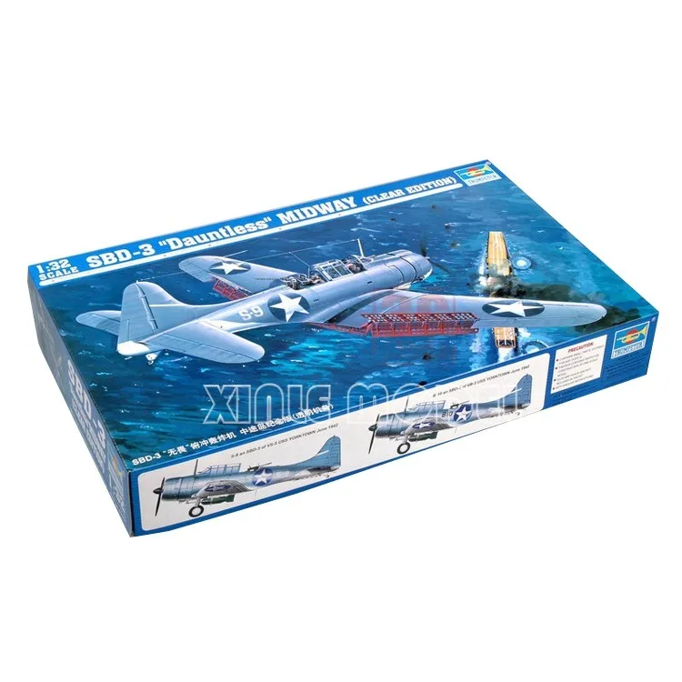 

Комплект масштабной модели Trumpeter 02244 SBD-3 «Недорожный» Бомбардировщик MIDWAY 1/32