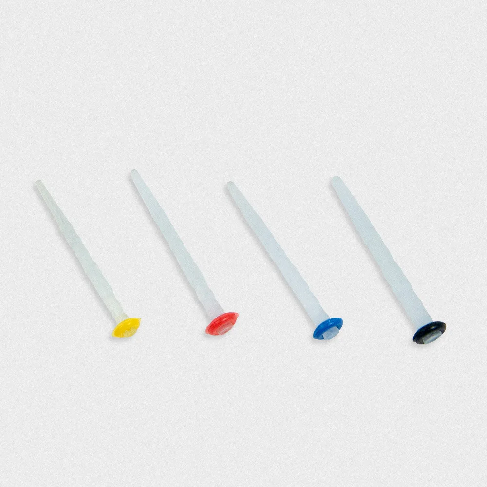 20 قطعة/صندوق ألياف الأسنان آخر التدريبات المسمار الموضوع الكوارتز الزجاج كومة عدة قناة الجذر المواد الترميمية 1.2/1.4/1.6/1.8 مللي متر #4