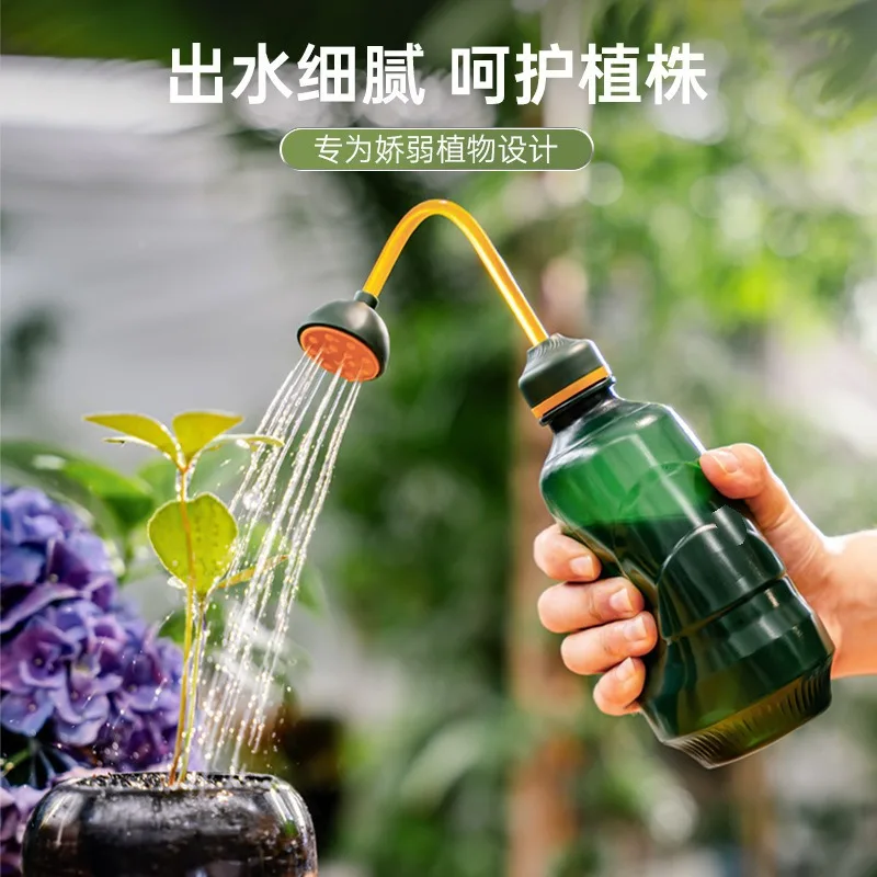 Hand‑Squeeze Elbow Spout Watering Can, Lotus‑Pod Style Pot for Succulent Potted Plant Garden Watering