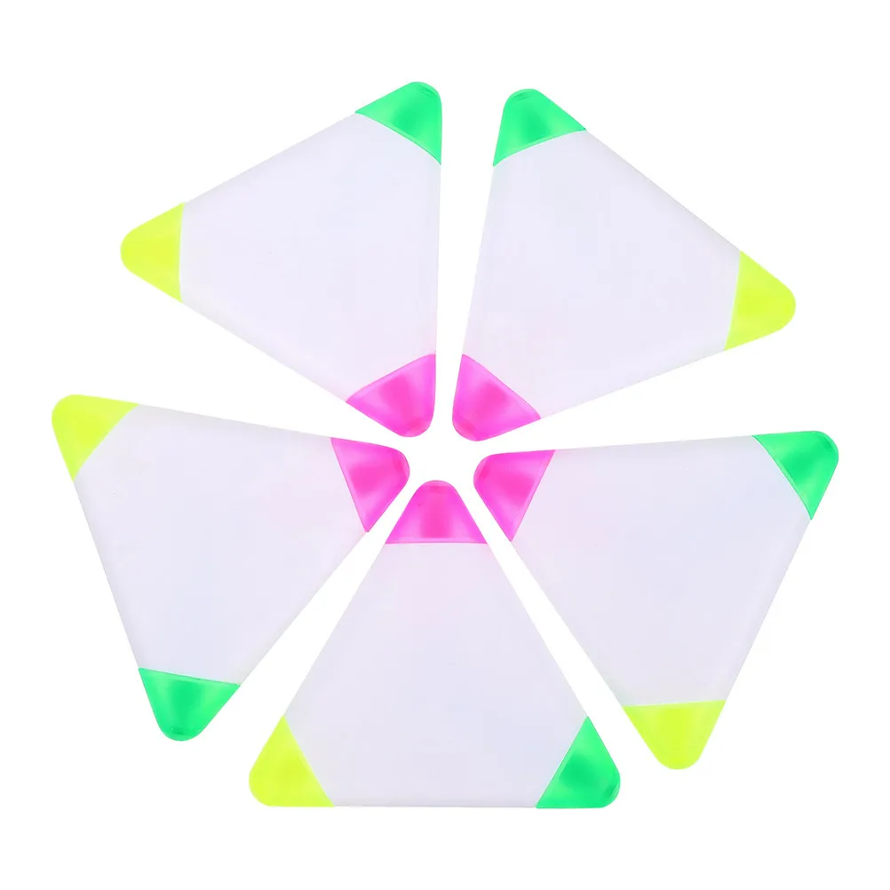 

6Pcs Fluorescent Pens Triangle Highlighters Set Colorful Markers Creative School Supplies Back to School Gifts Portable