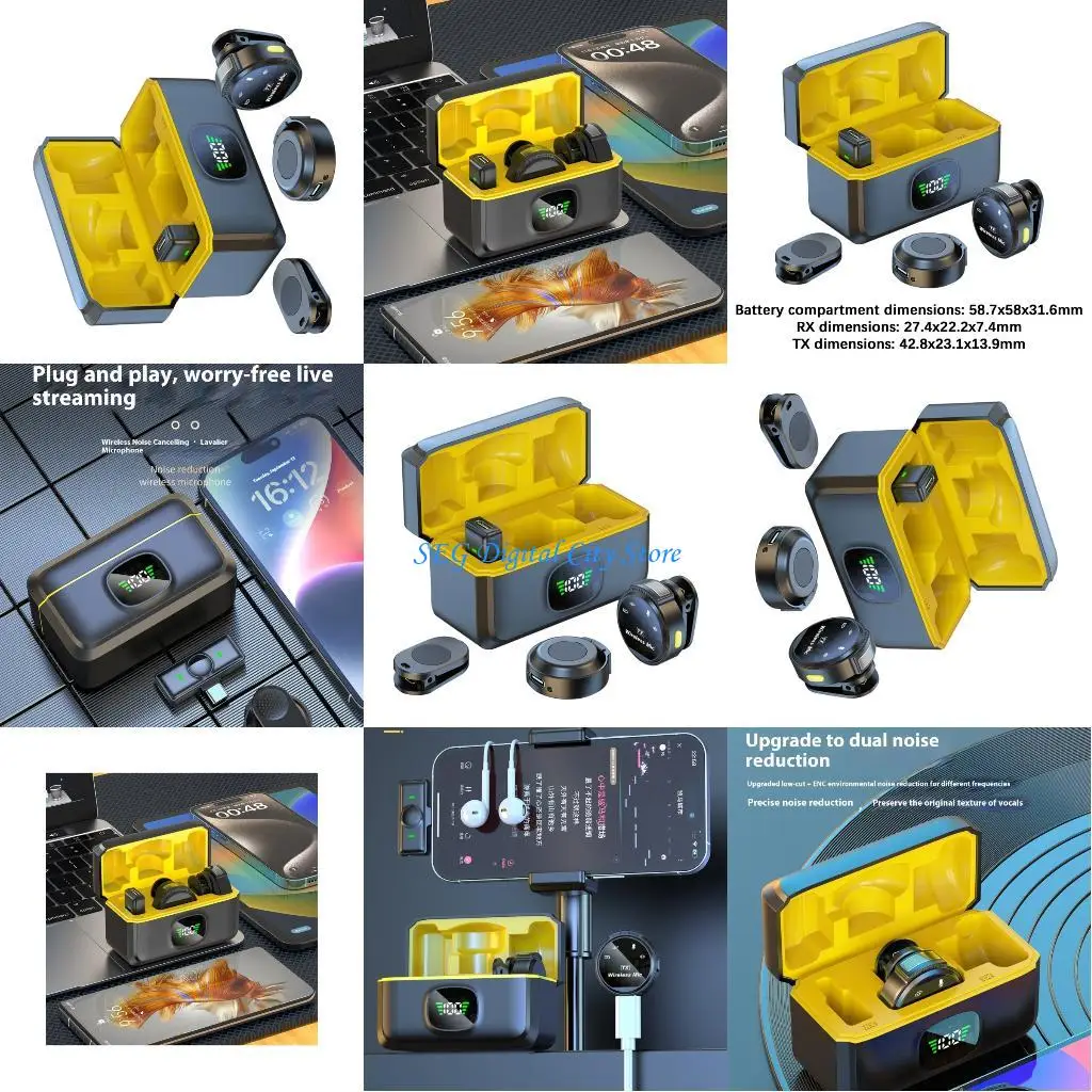 

U75B Wireless Microphone Long Continuous Recording Time with Charging Case