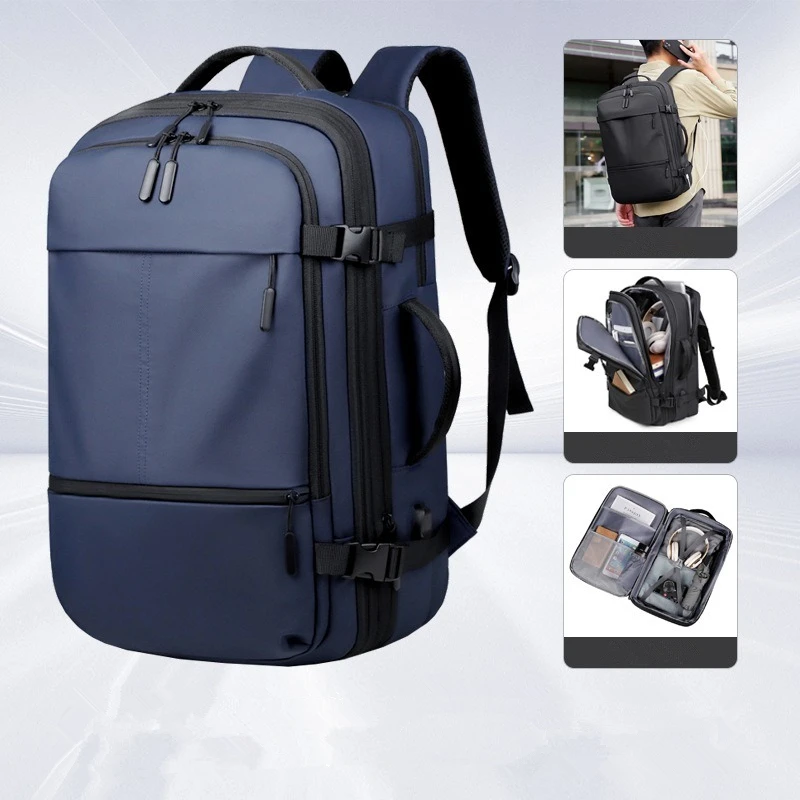 

Nesitu Expandable A4 14 15.6 16 inch Laptop Men Women Laptop Backpack Schoolbag Travel Bag Green Black Grey Blue M9905