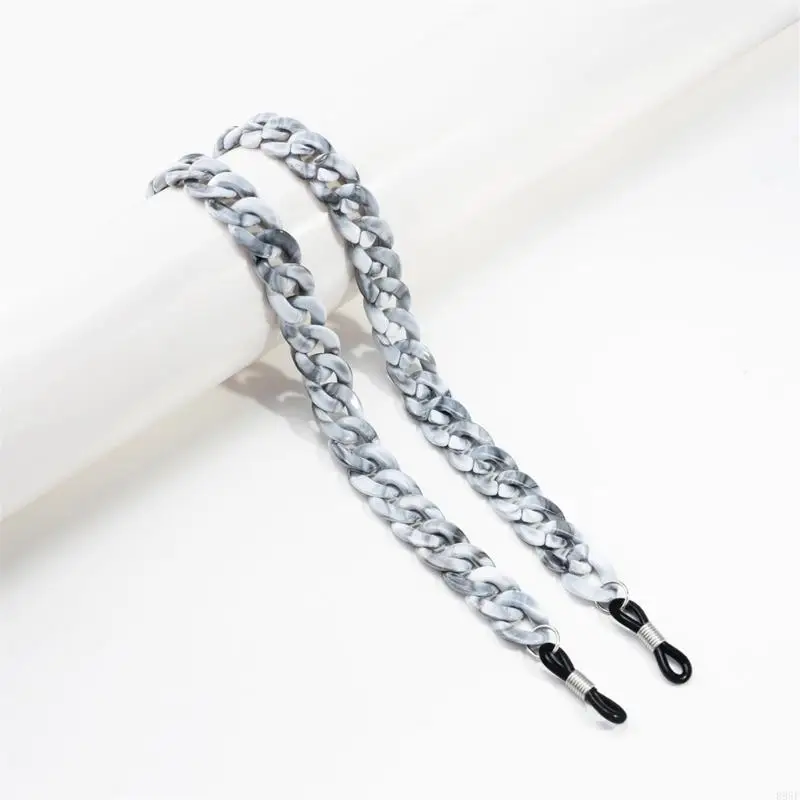 B95F نظارات القراءة Retainer antislip eyeglass chain سلسلة ملونة التصميم الأكريليك مريح للبالغين طوال اليوم ارتداء