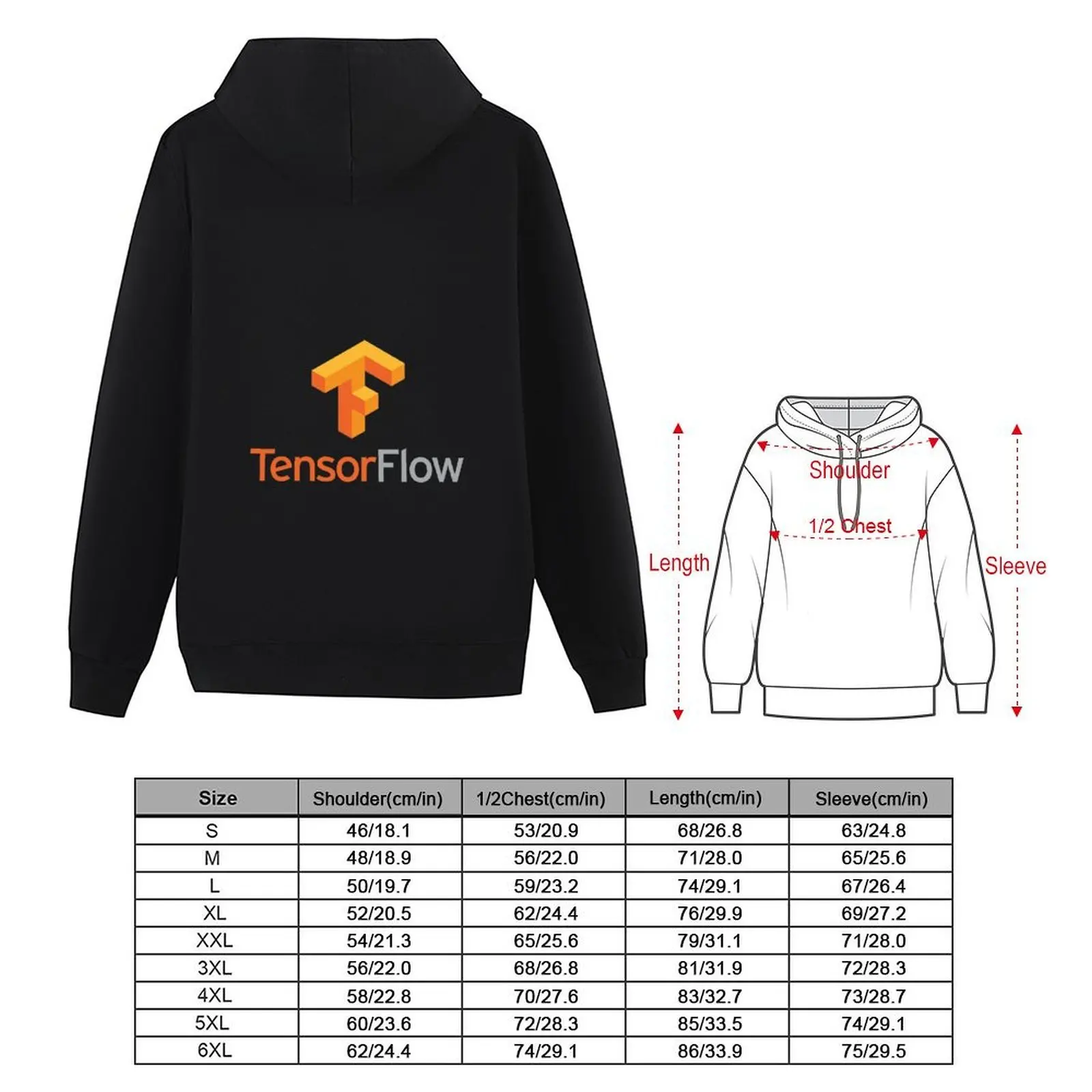 Tensorflow -- مكتبة البرمجيات هوديي سترة شتوية للرجال ملابس كورية ملابس الخريف للرجال هوديي جرافيك