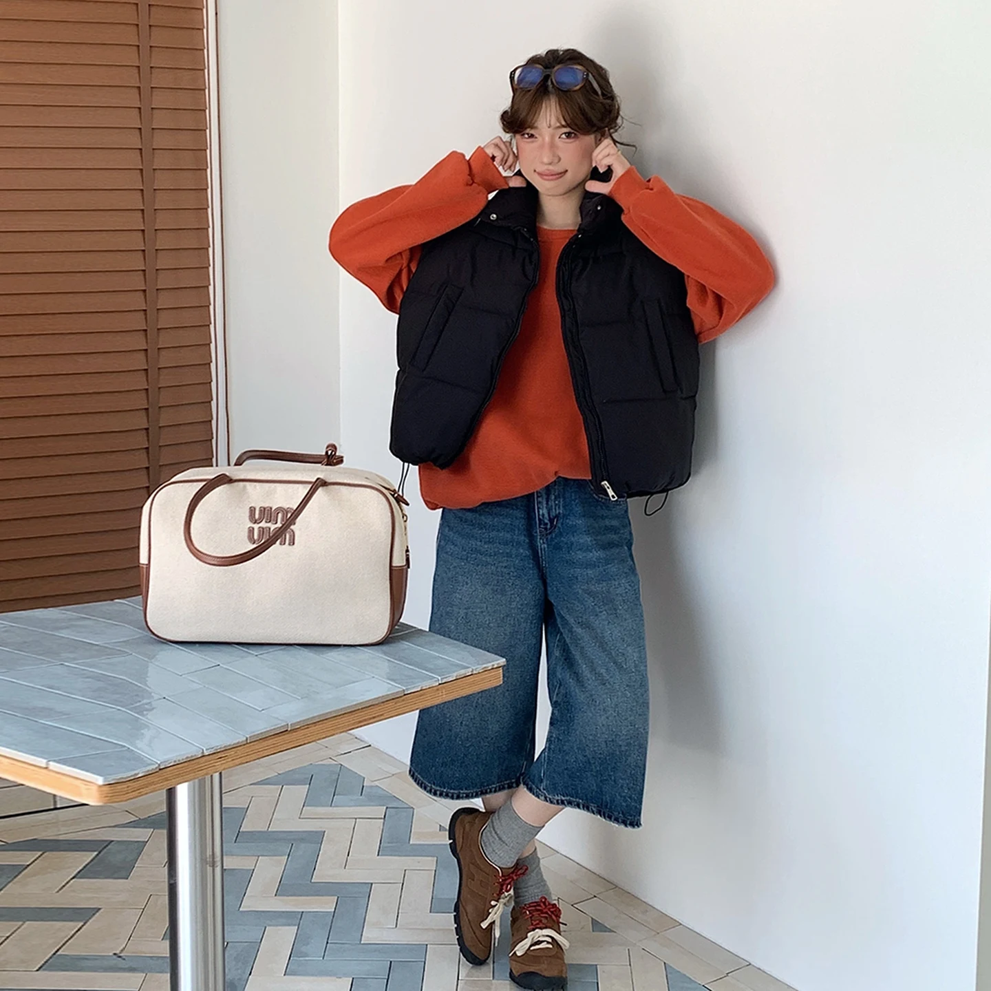 

Vests Waistcoats Thick Womens Uniform Autumn Patchwork Loose School Academia Preppy Youthful Breathable Layered Chic Comfortable