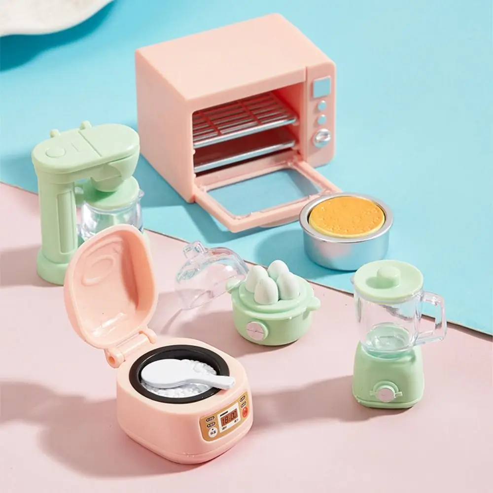 

1/12 Scale Dollhouse Kitchen Appliances Dolls Accessories Coffee Machine Mini Food Toy Drink Maker Plastic