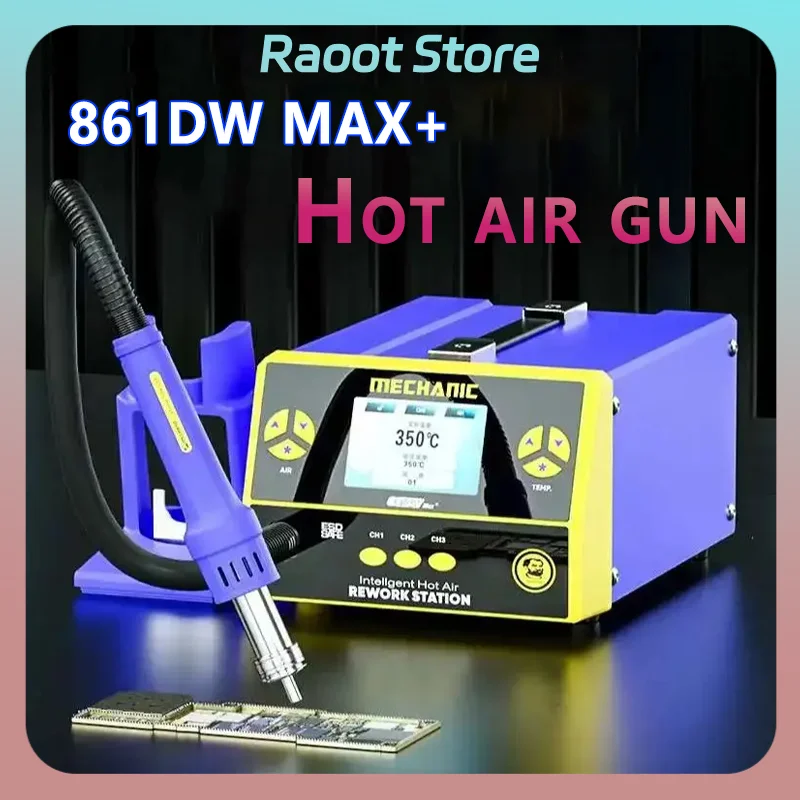 

MECHANIC 861DW Max+ Rework Hot Air Gun 1000W for Mobile Phone Motherboard Repair Soldering Station PCB Welding Equipment Tool