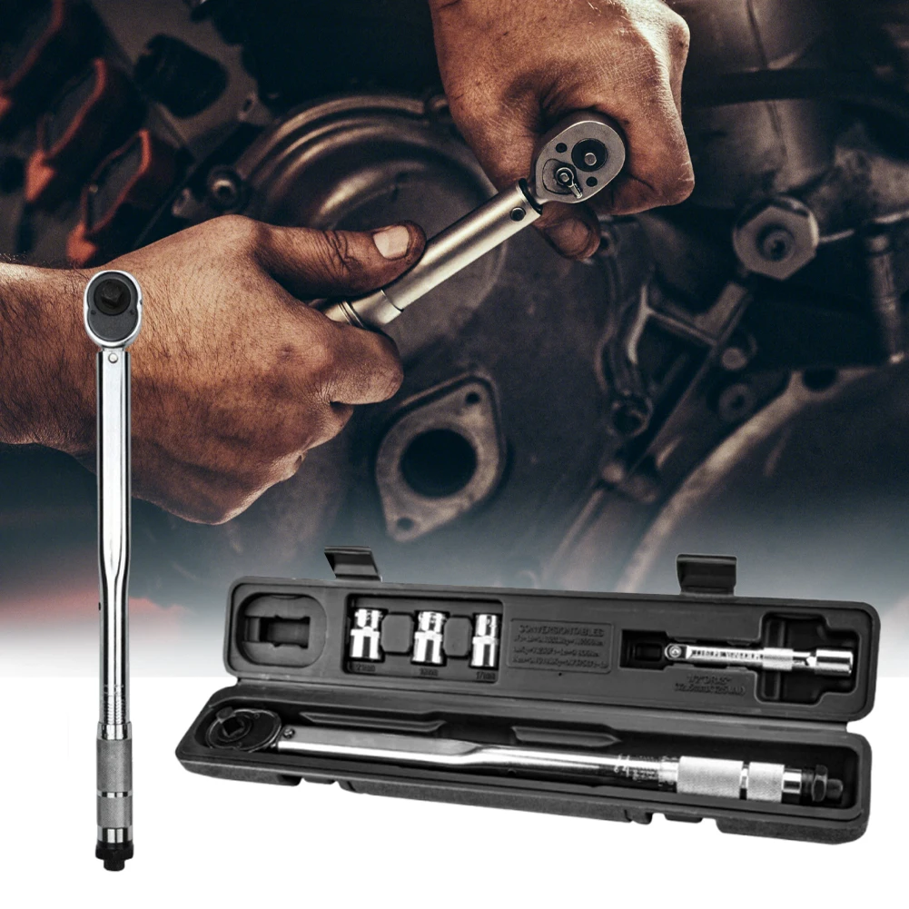 

1/2-Inch Drive Click Torque Wrench Professional Torque Wrench Adjustable Torque Wrench Bicycle Repair Tool for Removing Wheels