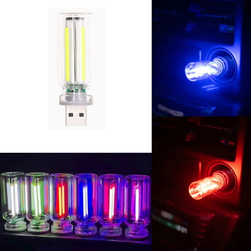 1pc USB Touch Controlled Vehicle Interior Night Lights Retro-Inspired Interior Mood Lamps For Car Bedroom Hallway