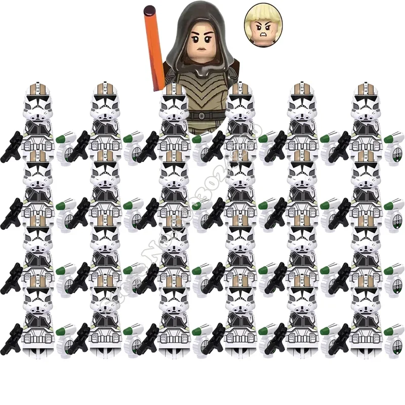 Набор минифигурок «Звездные войны», 25 шт., Republic Commando 501st Blocks TV6109 TV6106 Trooper Force 99 Hunter Crosshair Wrecker Brick