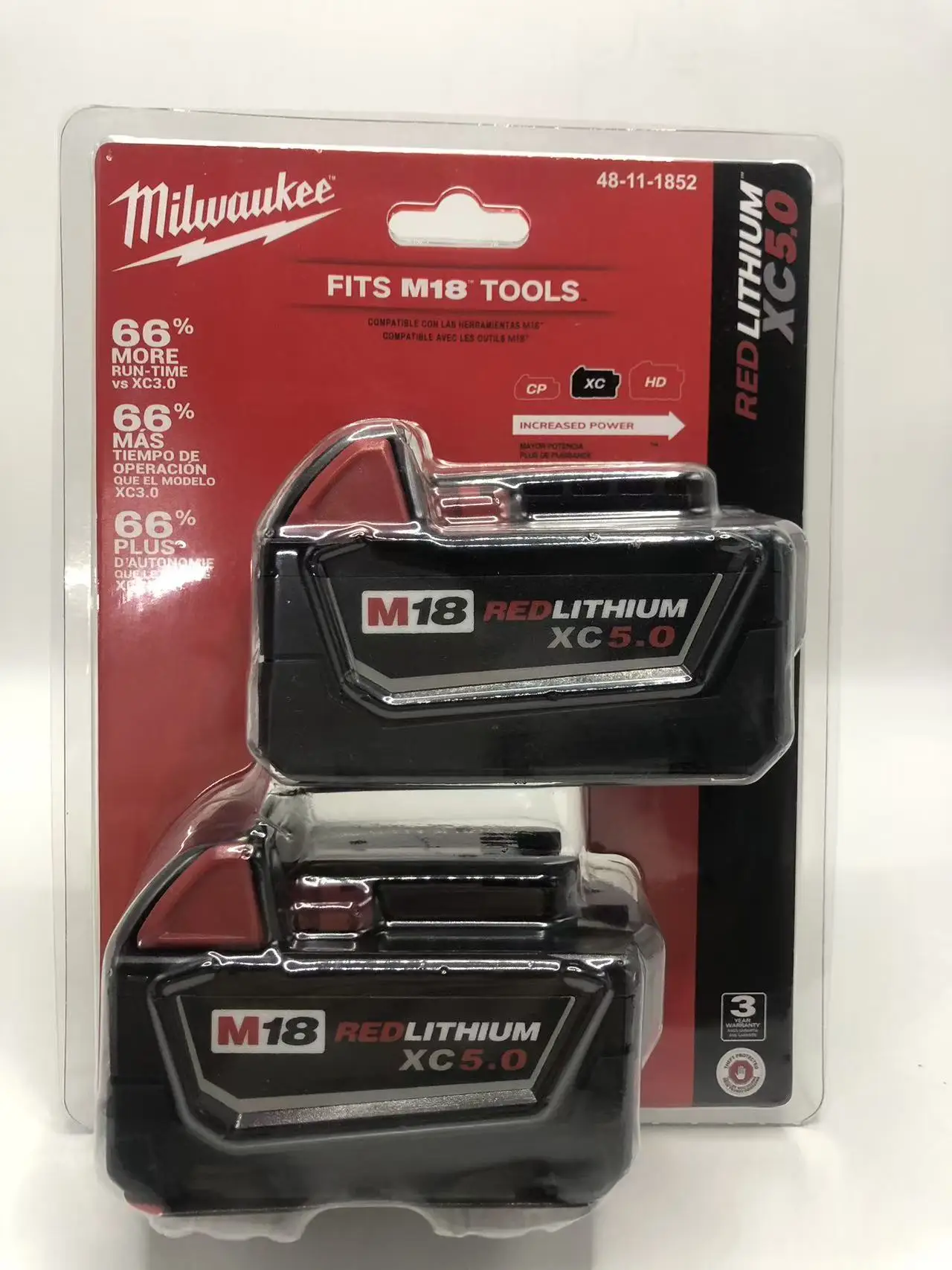 

Milwaukee M18 18V 5Ah Battery For 48-11-1815 2604-22 Protection Long Cycle Life For All Milwaukee M18 Series Cordless Hand Tools