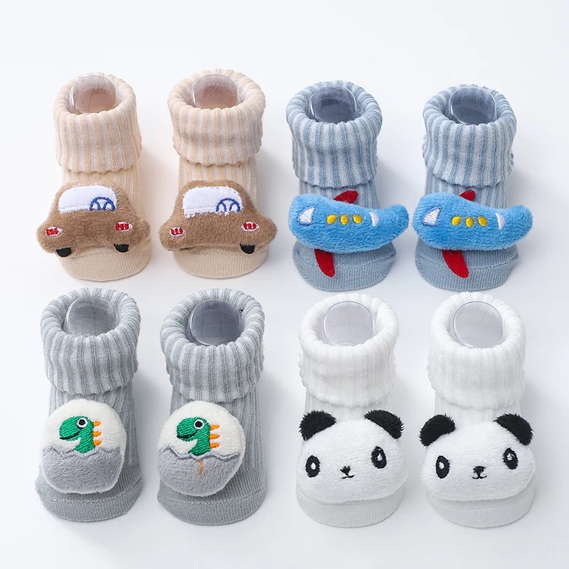 Baby Socks For Girl Boys Cartoon Anti Slip Soft Warm Winter Autumn Toddler Indoor Floor Socks For Kids 0-12M