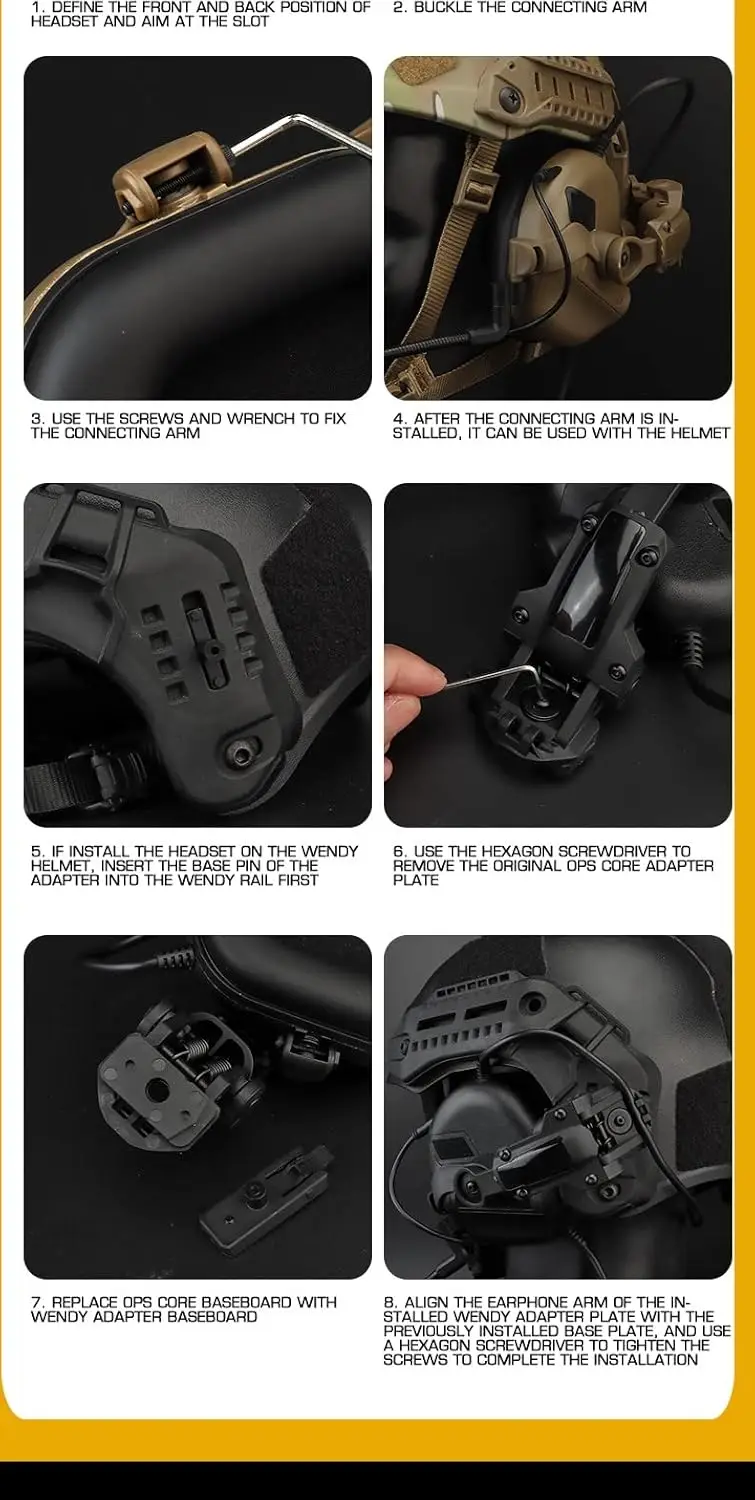 EARMOR M32 SE(SE32) Taktisches Schieß-Headset Jagd-Gehörschutz mit Helmhalterung, M51 PTT für Kommunikation – Detail 19