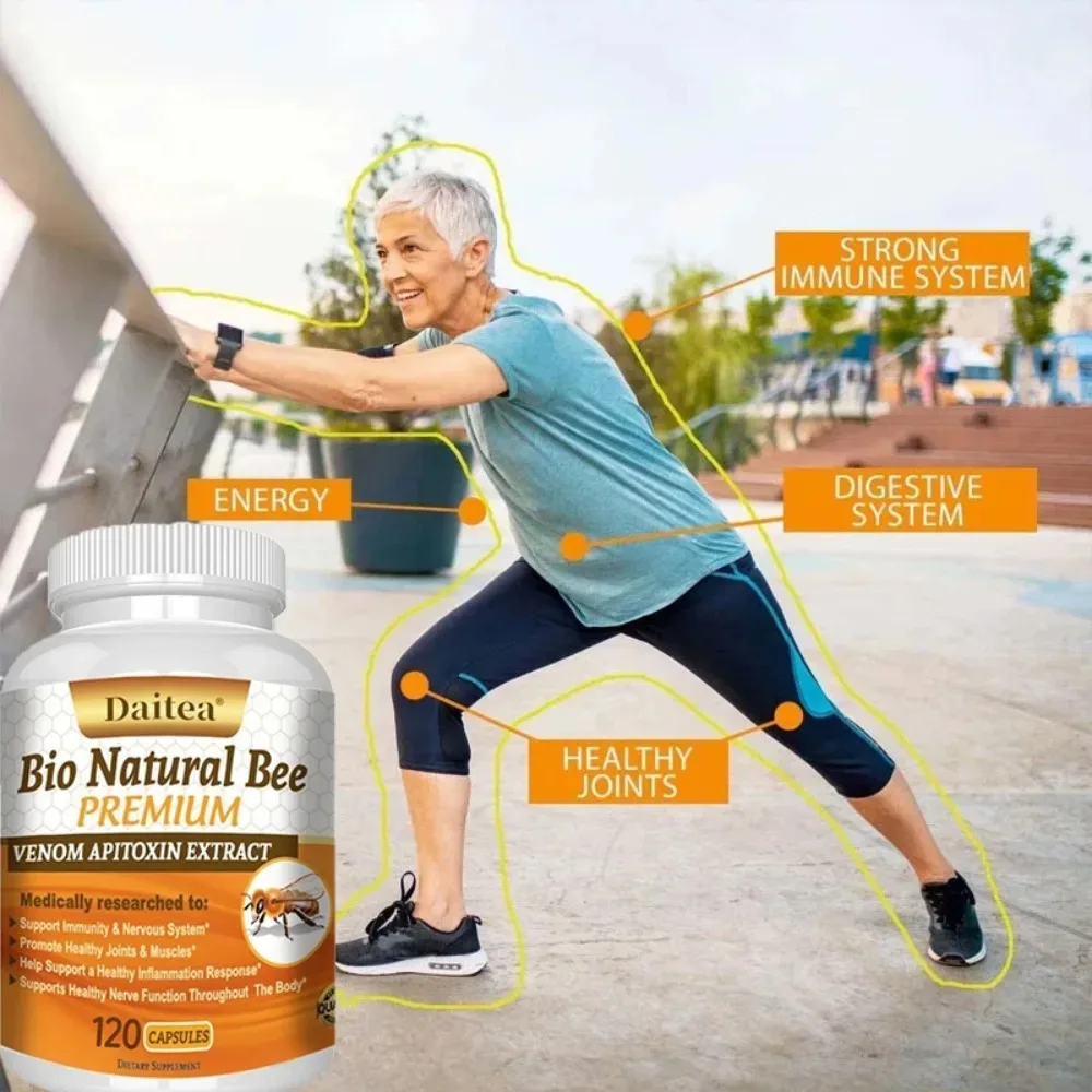 Bee Venom Extract Capsules - Joint Support Supplement, Relieves Joint Pain and Stiffness, Promotes Bone Health