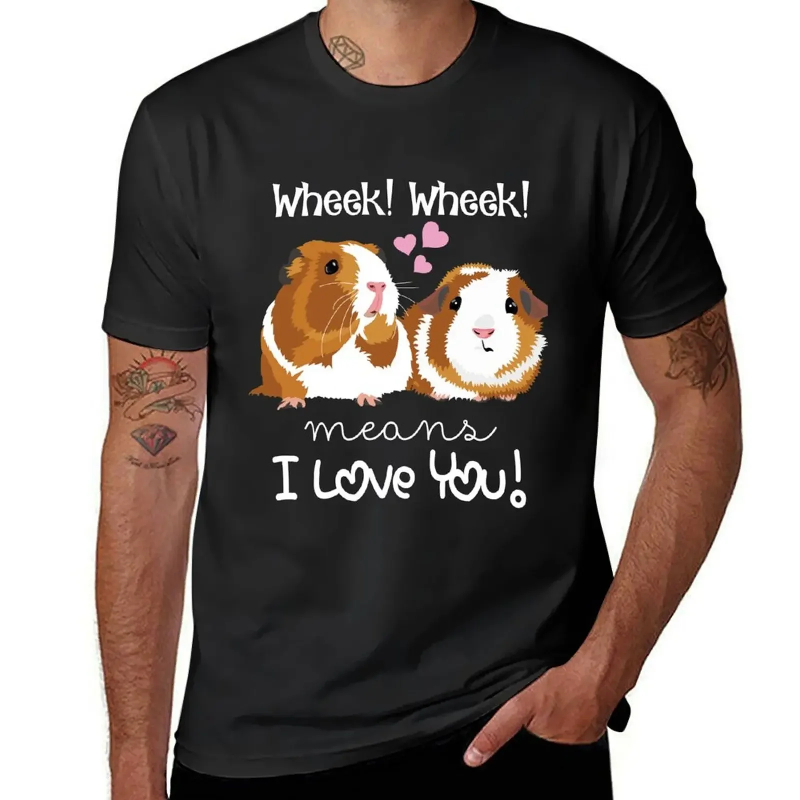 

Wheek Wheek Means I Love You - Guinea Pig Cute Design T-Shirt oversized t shirt vintage t shirts shirts men graphic