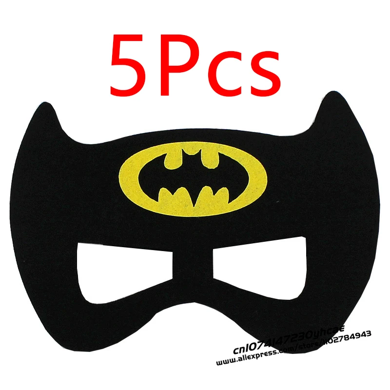 5 Pcs/Lot Halloween Superhero Masks Christmas Birthday Party Dress Up Costume Cosplay Mask For Kids Children Favor Mystery Gift