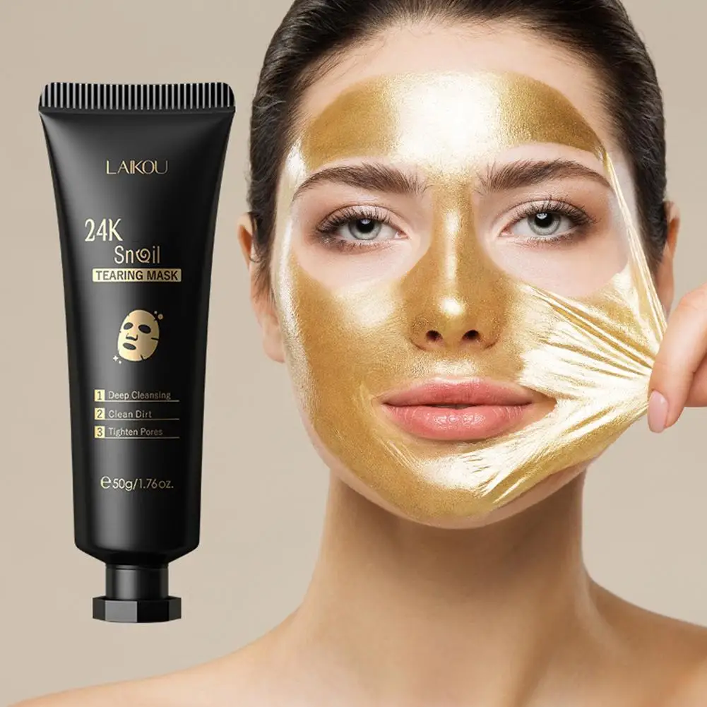 Laikou 24 Karat Gold Peeling Gesichts maske straffend aufhellende Tränen Haut maske Produkte Entfernung von Mitesser Pflege Gesicht k9h1