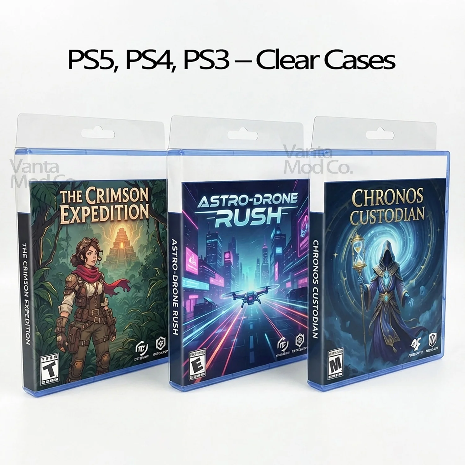 10-50PCSFor PS5 PS4 PS3 game card storage display storage protection transparent box