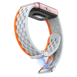 Magnetic loop Silicone Strap For Samsung Galaxy Fit 3 Accessories Metal buckle Breathable belt Bracelet Correa Galaxy Fit3 band